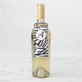 Zebra Pattern Flaschenanhänger (Auf Flasche)