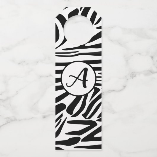 Zebra Pattern Flaschenanhänger (Vorderseite)