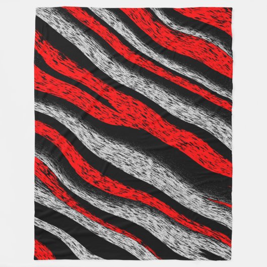Zebra Pattern Fleecedecke (Vorderseite)