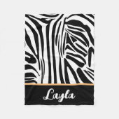 Zebra Pattern Fleecedecke (Vorderseite)