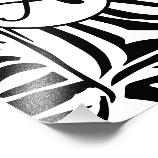 Zebra Pattern Fotodruck (Ecke)