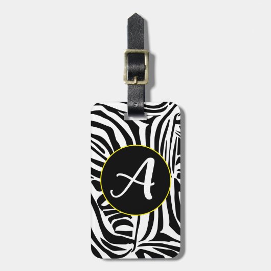 Zebra Pattern Gepäckanhänger (Vorderseite vertikal)
