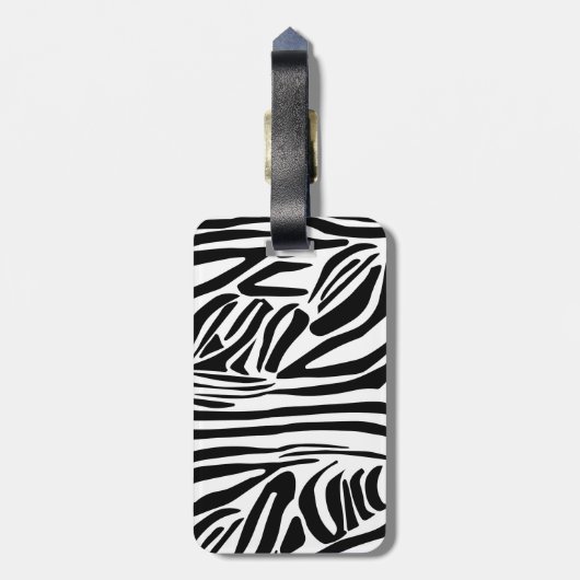 Zebra Pattern Gepäckanhänger (Rückseite vertikal)