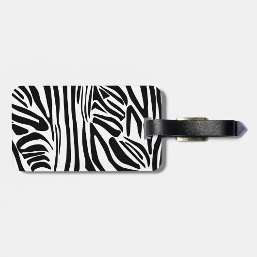 Zebra Pattern Gepäckanhänger (Rückseite horizontal)