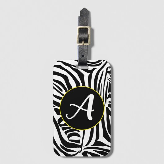 Zebra Pattern Gepäckanhänger (Vorderseite Vertikal)