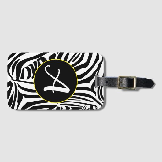 Zebra Pattern Gepäckanhänger (Vorderseite (Horizontal))