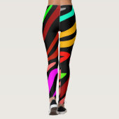 Zebra Pattern Girly Trendy Mode Leggings (Rückseite)