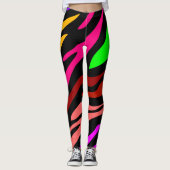 Zebra Pattern Girly Trendy Mode Leggings (Vorderseite)