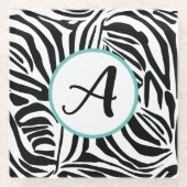 Zebra Pattern Glasuntersetzer (Vorderseite)