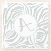 Zebra Pattern Glasuntersetzer (Rückseite)