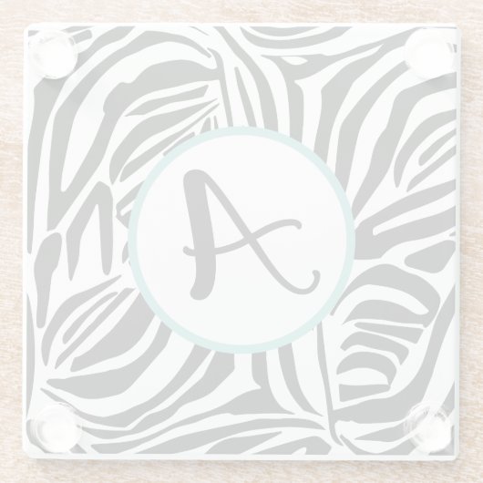 Zebra Pattern Glasuntersetzer (Rückseite)
