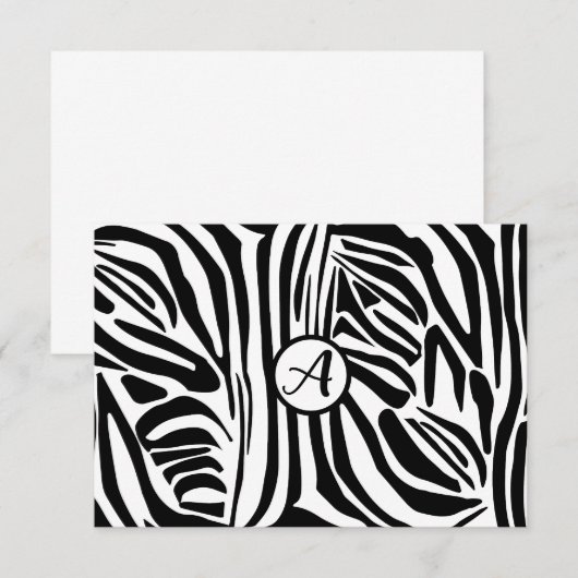 Zebra Pattern Hinweiskarte (Vorne/Hinten)
