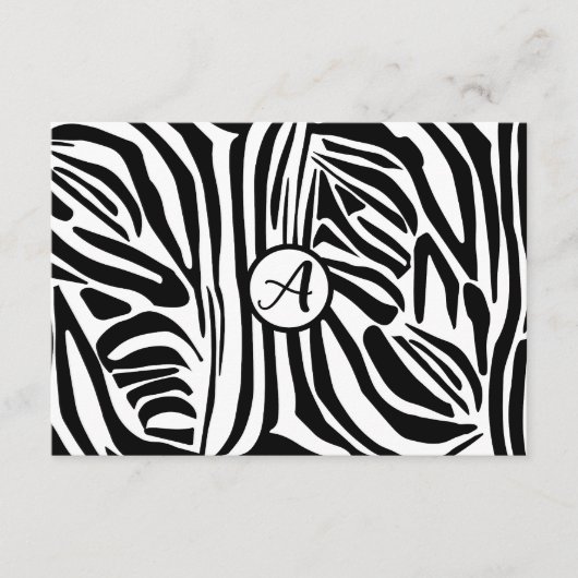 Zebra Pattern Hinweiskarte (Vorderseite)