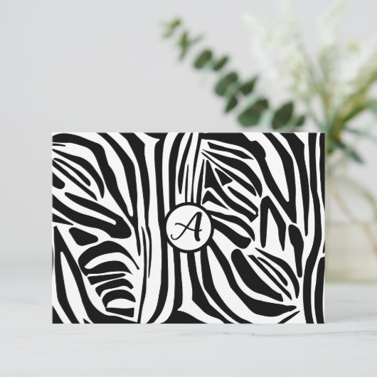 Zebra Pattern Hinweiskarte (Stehend Vorderseite)