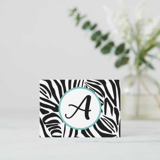 Zebra Pattern Hinweiskarte (Stehend Vorderseite)