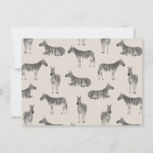 Zebra Pattern Illustrated Personalized Stationery Mitteilungskarte (Rückseite)