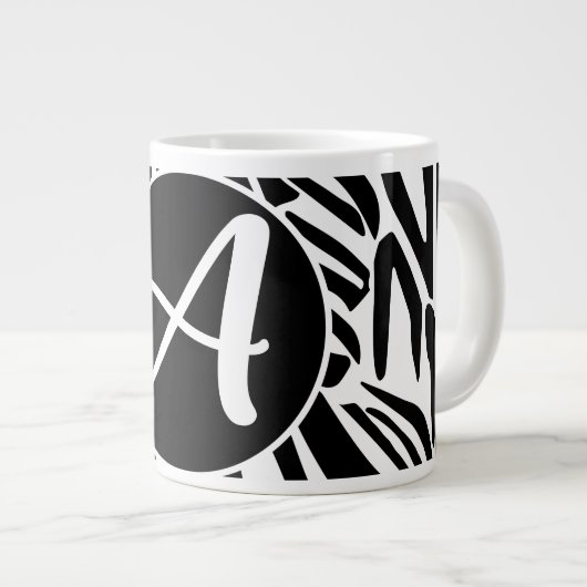 Zebra Pattern Jumbo-Tasse (Vorderseite Rechts)