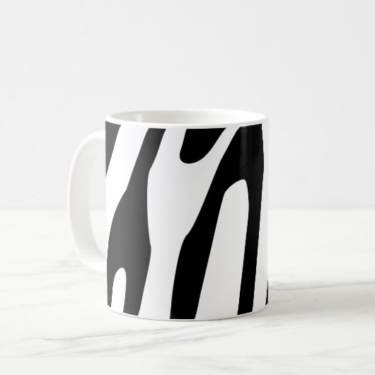 Zebra Pattern Kaffeetasse (Vorderseite Links)