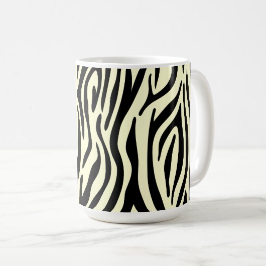 Zebra Pattern Kaffeetasse (VorderseiteRechts)