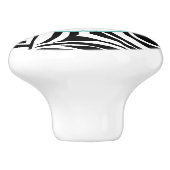 Zebra Pattern Keramikknauf (Seitenansicht)