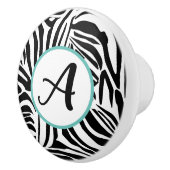 Zebra Pattern Keramikknauf (Rechts)