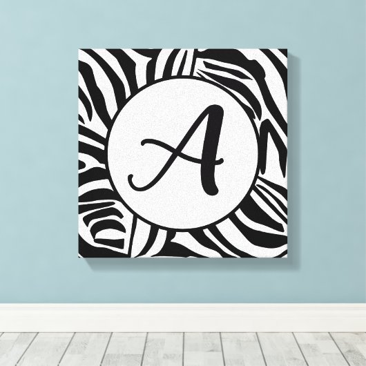 Zebra Pattern Leinwanddruck (Insitu (Holzboden))