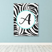 Zebra Pattern Leinwanddruck (Insitu (Holzboden))