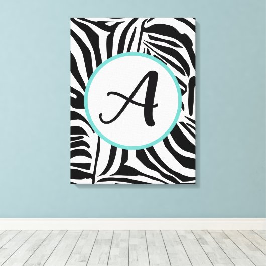 Zebra Pattern Leinwanddruck (Insitu (Holzboden))