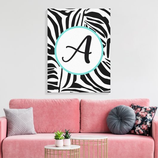 Zebra Pattern Leinwanddruck (Insitu (Wohnzimmer))