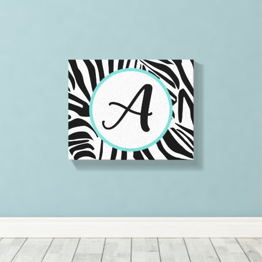 Zebra Pattern Leinwanddruck (Insitu (Holzboden))