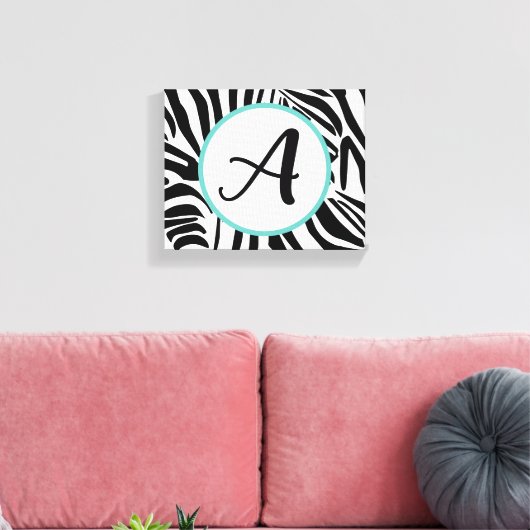 Zebra Pattern Leinwanddruck (Insitu (Wohnzimmer))