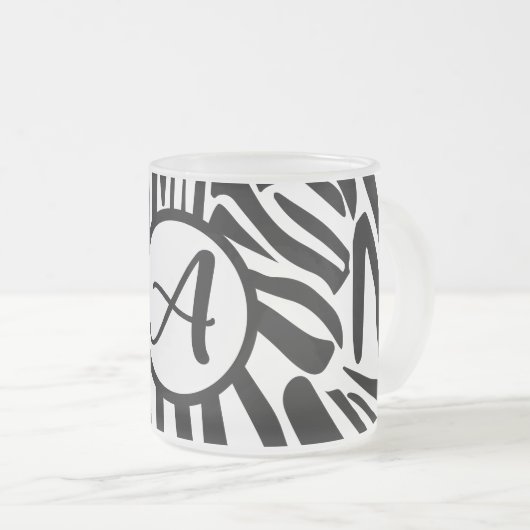 Zebra Pattern Mattglastasse (VorderseiteRechts)