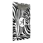 Zebra Pattern Mini Klemmbrett (Schrägansicht)