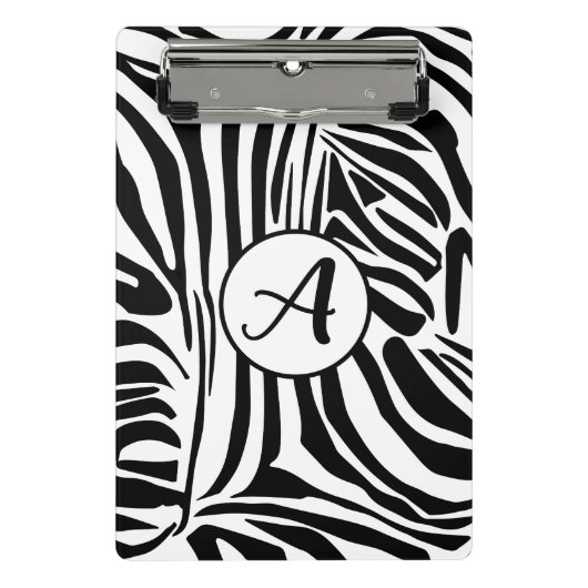 Zebra Pattern Mini Klemmbrett (Vorderseite)