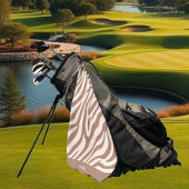 Zebra Pattern-Mocha Mousse Golfhandtuch
