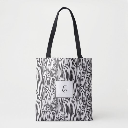Zebra Pattern Monogram Tasche (Vorderseite)