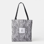 Zebra Pattern Monogram Tasche (Rückseite)