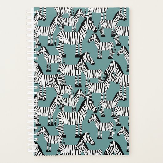 Zebra Pattern | Monogramm Planer (Vorderseite)
