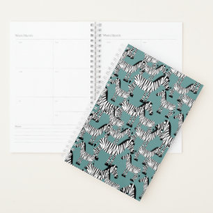 Zebra Pattern   Monogramm Planer