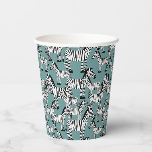 Zebra Pattern Pappbecher (Rückseite)