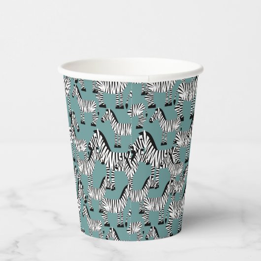 Zebra Pattern Pappbecher (Rechts)