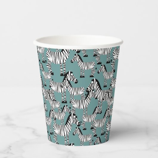 Zebra Pattern Pappbecher (Vorderseite)