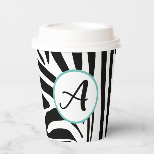 Zebra Pattern Pappbecher (Vorderseite)