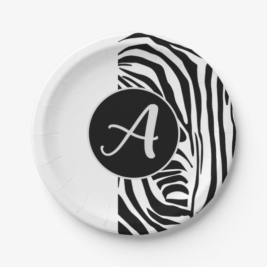 Zebra Pattern Pappteller (Vorderseite)