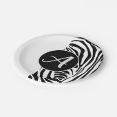 Zebra Pattern Pappteller (Schrägansicht)
