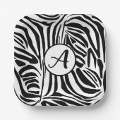 Zebra Pattern Pappteller (Vorderseite)