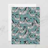 Zebra Pattern Postkarte (Vorne/Hinten)
