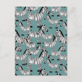 Zebra Pattern Postkarte (Vorderseite)