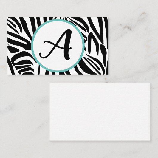 Zebra Pattern Rabattkarte (Vorne/Hinten)