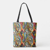 Zebra Pattern Regenbogenstreifen Tasche (Rückseite)